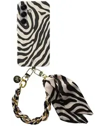 AVY Samsung Galaxy S24 MagSafe Hoesje met Koord 32CM Serengeti Zebra afbeelding