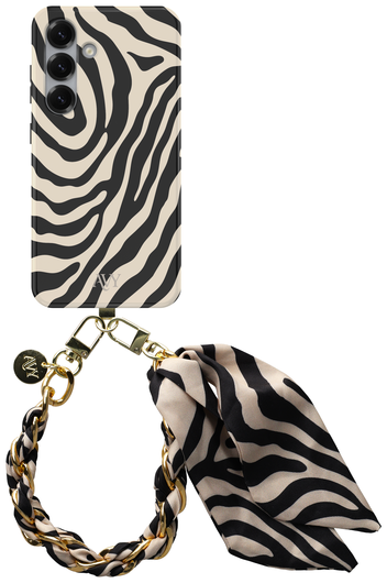 AVY Samsung Galaxy S24 MagSafe Hoesje met Koord 32CM Serengeti Zebra afbeelding 1