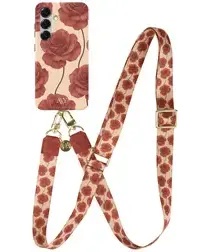 AVY Samsung Galaxy S24 MagSafe Hoesje met Koord 130CM Botanique Roses afbeelding