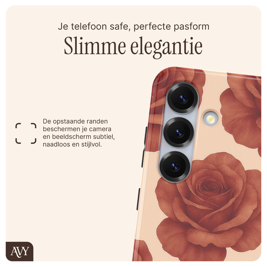 AVY Samsung Galaxy S24 MagSafe Hoesje met Koord 130CM Botanique Roses afbeelding 6