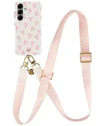 AVY Samsung Galaxy S24 MagSafe Hoesje met Koord 130CM Cupid Blush afbeelding
