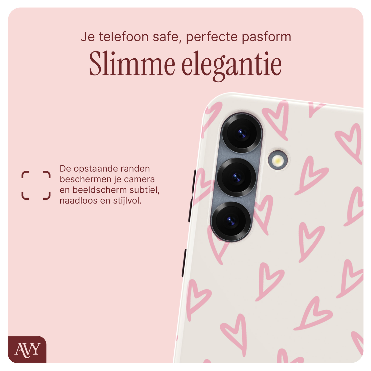 AVY Samsung Galaxy S24 MagSafe Hoesje met Koord 130CM Cupid Blush afbeelding 6