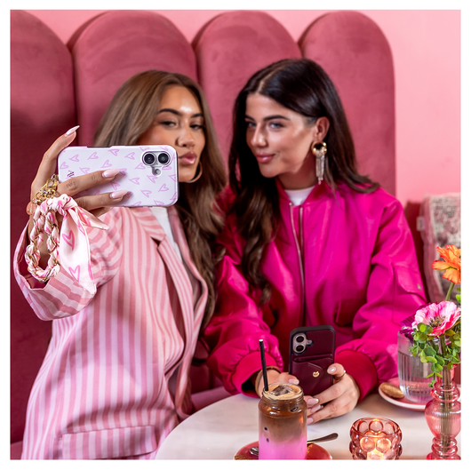 AVY Samsung Galaxy S24 MagSafe Hoesje met Koord 130CM Cupid Blush afbeelding 4