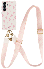 AVY Samsung Galaxy S24 MagSafe Hoesje met Koord 130CM Cupid Blush