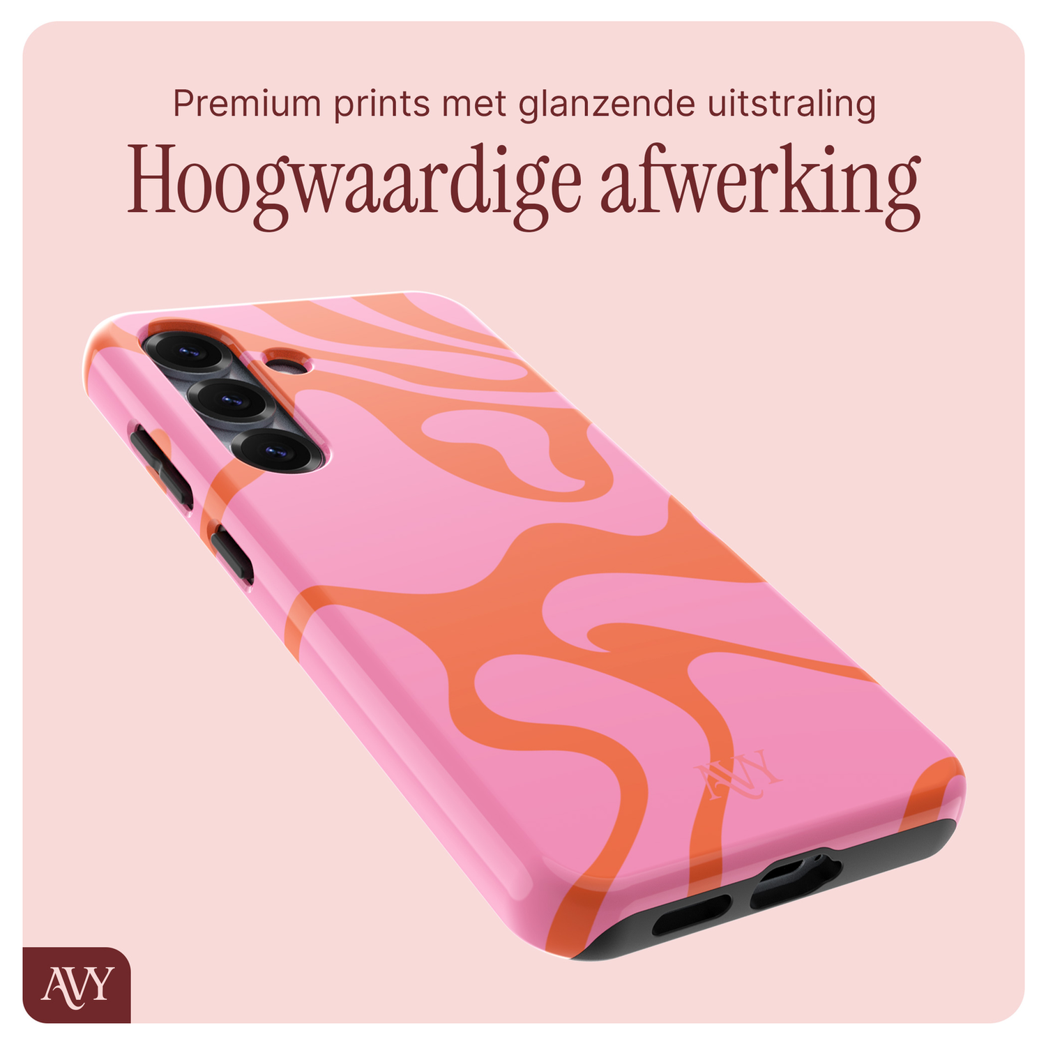 AVY Samsung Galaxy S24 MagSafe Hoesje met Koord 130CM Rosé Twist afbeelding 7