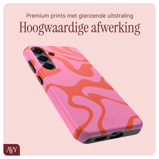 AVY Samsung Galaxy S24 MagSafe Hoesje met Koord 130CM Rosé Twist afbeelding 7