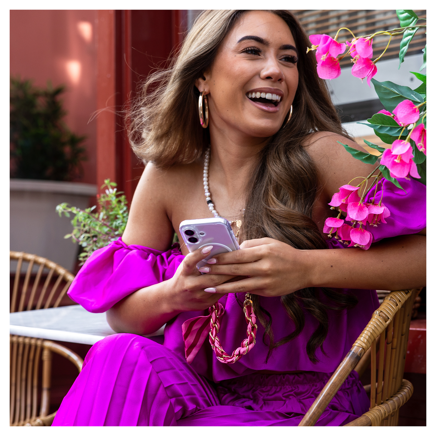 AVY Samsung Galaxy S24 MagSafe Hoesje met Koord 32CM Linea Sol afbeelding 5