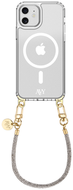 AVY Apple iPhone 11 Hoesje met Koord & MagSafe 30CM Silver Spark