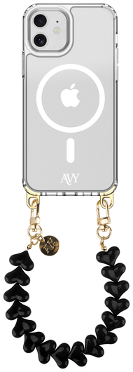 AVY Apple iPhone 11 Hoesje met Koord & MagSafe 30CM Cupid Black afbeelding 1