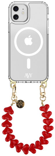 AVY Apple iPhone 11 Hoesje met Koord & MagSafe 30CM Cupid Red afbeelding 1