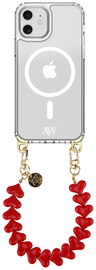 AVY Apple iPhone 11 Hoesje met Koord & MagSafe 30CM Cupid Red