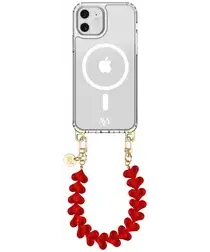 AVY Apple iPhone 11 Hoesje met Koord & MagSafe 30CM Cupid Clear Red afbeelding