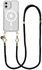 AVY Apple iPhone 11 Hoesje met Koord & MagSafe 130CM Tressé Black