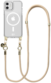 AVY Apple iPhone 11 Hoesje met Koord & MagSafe 130CM Tressé Beige