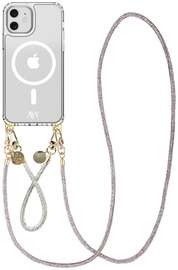 AVY Apple iPhone 11 Hoesje met Koord & MagSafe Set Silver Spark afbeelding