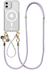 AVY Apple iPhone 11 Hoesje met Koord & MagSafe Set Pearl & Rope Purple