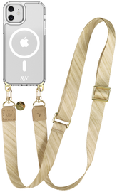AVY Apple iPhone 11 Hoesje met Koord & MagSafe 130CM Aurum Gold