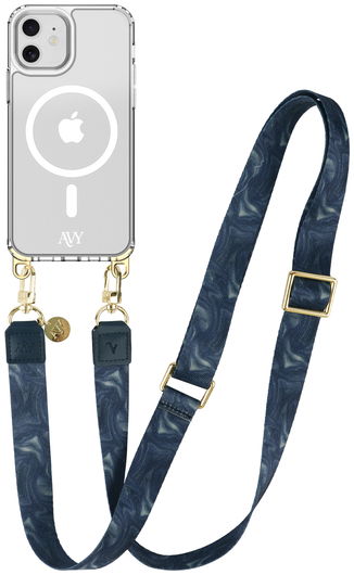 AVY Apple iPhone 11 Hoesje met Koord & MagSafe 130CM Obscura Blue afbeelding 1