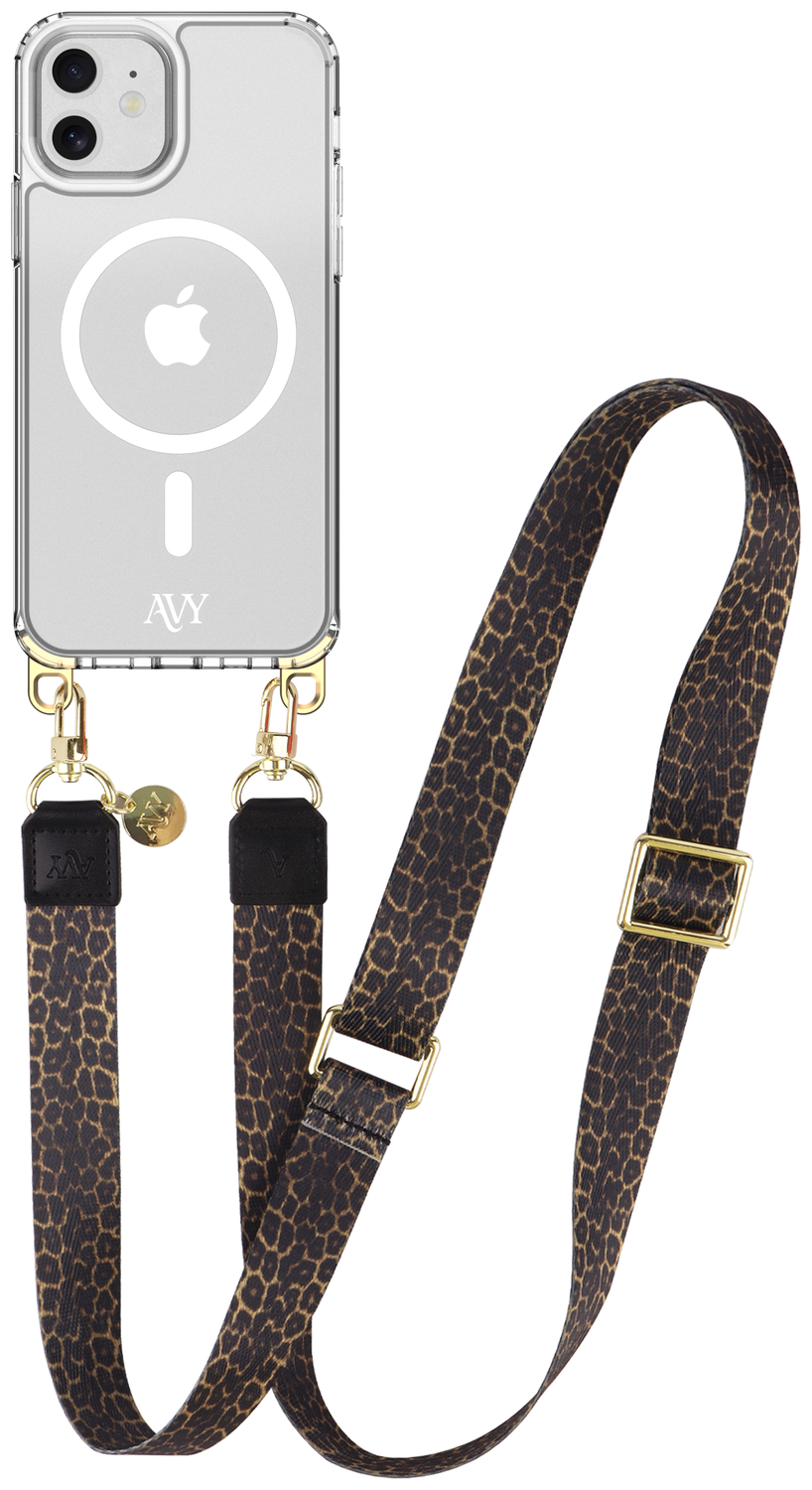 AVY Apple iPhone 11 Hoesje met Koord & MagSafe 130CM Panthera Chic afbeelding 1