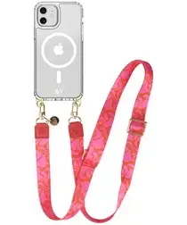 AVY Apple iPhone 11 Hoesje met Koord & MagSafe 130CM Rosé Twist afbeelding