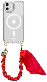 AVY Apple iPhone 11 Hoesje met Koord & MagSafe 32CM Rosé Twist