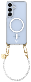 AVY Samsung S25 Plus / S24 Plus Hoesje met Koord & MagSafe 30CM Perla Chic