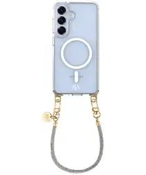AVY Samsung S25 Plus / S24 Plus Hoesje met Koord & MagSafe 30CM Silver Spark afbeelding