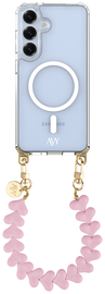 AVY Samsung S25 Plus / S24 Plus Hoesje met Koord & MagSafe 30CM Cupid Pink
