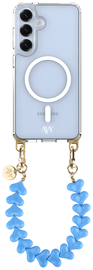 AVY Samsung S25 Plus / S24 Plus Hoesje met Koord & MagSafe 30CM Cupid Blue