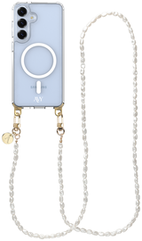 AVY Samsung S25 Plus / S24 Plus Hoesje met Koord & MagSafe 120CM Perla Chic Long