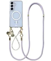 AVY Samsung S25 Plus / S24 Plus Hoesje Koord & MagSafe Set Pearl & Rope Purple afbeelding