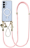 AVY Samsung S25 Plus / S24 Plus Hoesje met Koord & MagSafe Set Pearl & Rope Pink