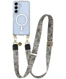 AVY Samsung S25 Plus / S24 Plus Hoesje met Koord & MagSafe 130CM Serengeti Zebra afbeelding