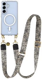 AVY Samsung S25 Plus / S24 Plus Hoesje met Koord & MagSafe 130CM Serengeti Zebra afbeelding