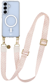 AVY Samsung S25 Plus / S24 Plus Hoesje met Koord & MagSafe 130CM Cupid Blush