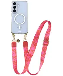 AVY Samsung S25 Plus / S24 Plus Hoesje met Koord & MagSafe 130CM Rosé Twist afbeelding