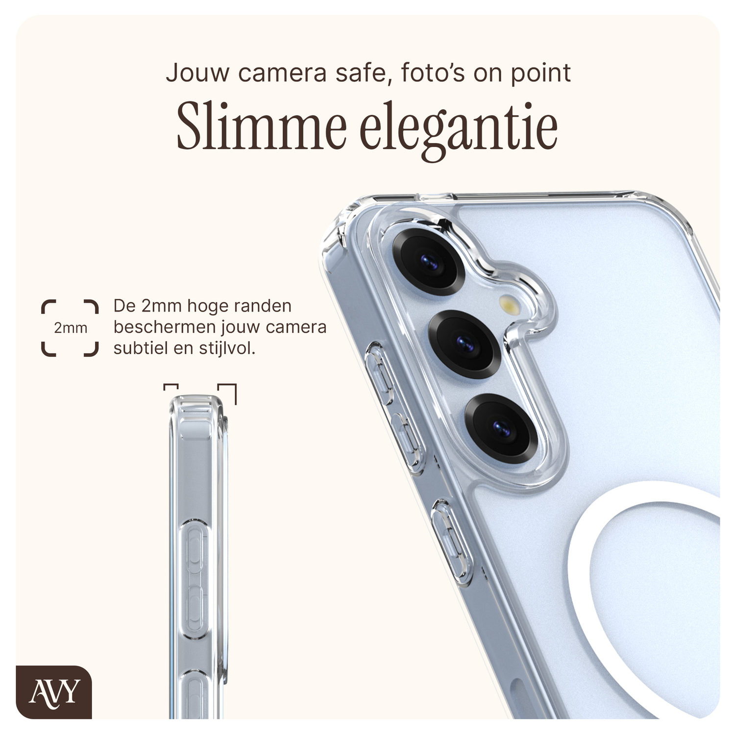 AVY Samsung S25 Plus / S24 Plus Hoesje met Koord & MagSafe 32CM Aurum Gold afbeelding 6
