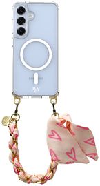 AVY Samsung S25 Plus / S24 Plus Hoesje met Koord & MagSafe 32CM Cupid Blush