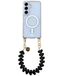 AVY Samsung Galaxy S25 / S24 Hoesje met Koord & MagSafe 30CM Cupid Black afbeelding
