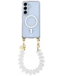 AVY Samsung Galaxy S25 / S24 Hoesje met Koord & MagSafe 30CM Cupid White afbeelding