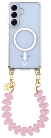 AVY Samsung Galaxy S25 / S24 Hoesje met Koord & MagSafe 30CM Cupid Pink