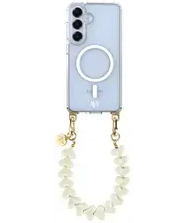 AVY Samsung Galaxy S25 / S24 Hoesje met Koord & MagSafe 30CM Cupid Beige afbeelding