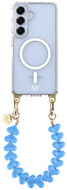 AVY Samsung Galaxy S25 / S24 Hoesje met Koord & MagSafe 30CM Cupid Blue