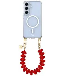 AVY Samsung Galaxy S25 / S24 Hoesje met Koord & MagSafe 30CM Cupid Clear Red afbeelding