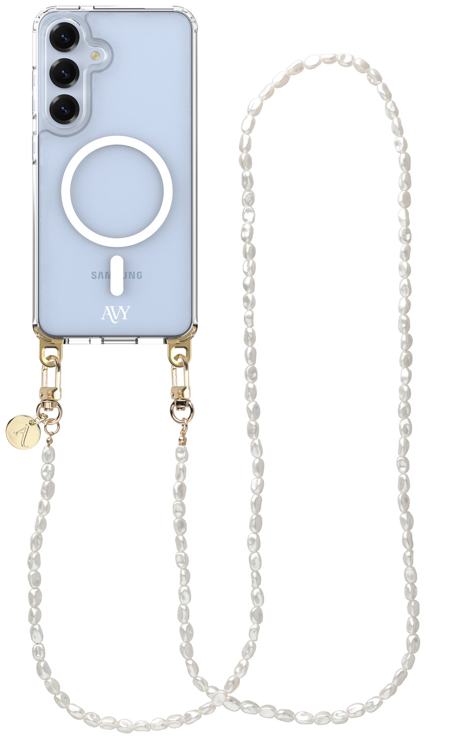 AVY Samsung Galaxy S25 / S24 Hoesje met Koord & MagSafe 120CM Perla Chic Long afbeelding 1