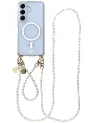 AVY Samsung Galaxy S25 / S24 Hoesje met Koord & MagSafe Set Perla Chic afbeelding
