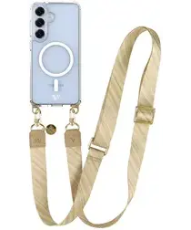 AVY Samsung Galaxy S25 / S24 Hoesje met Koord & MagSafe 130CM Aurum Gold afbeelding