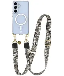AVY Samsung Galaxy S25 / S24 Hoesje met Koord & MagSafe 130CM Serengeti Zebra afbeelding