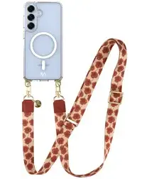 AVY Samsung Galaxy S25 / S24 Hoesje met Koord & MagSafe 130CM Botanique Roses afbeelding