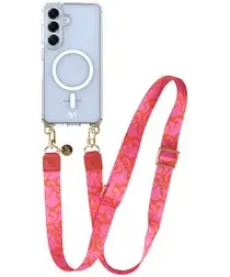 AVY Samsung Galaxy S25 / S24 Hoesje met Koord & MagSafe 130CM Rosé Twist afbeelding